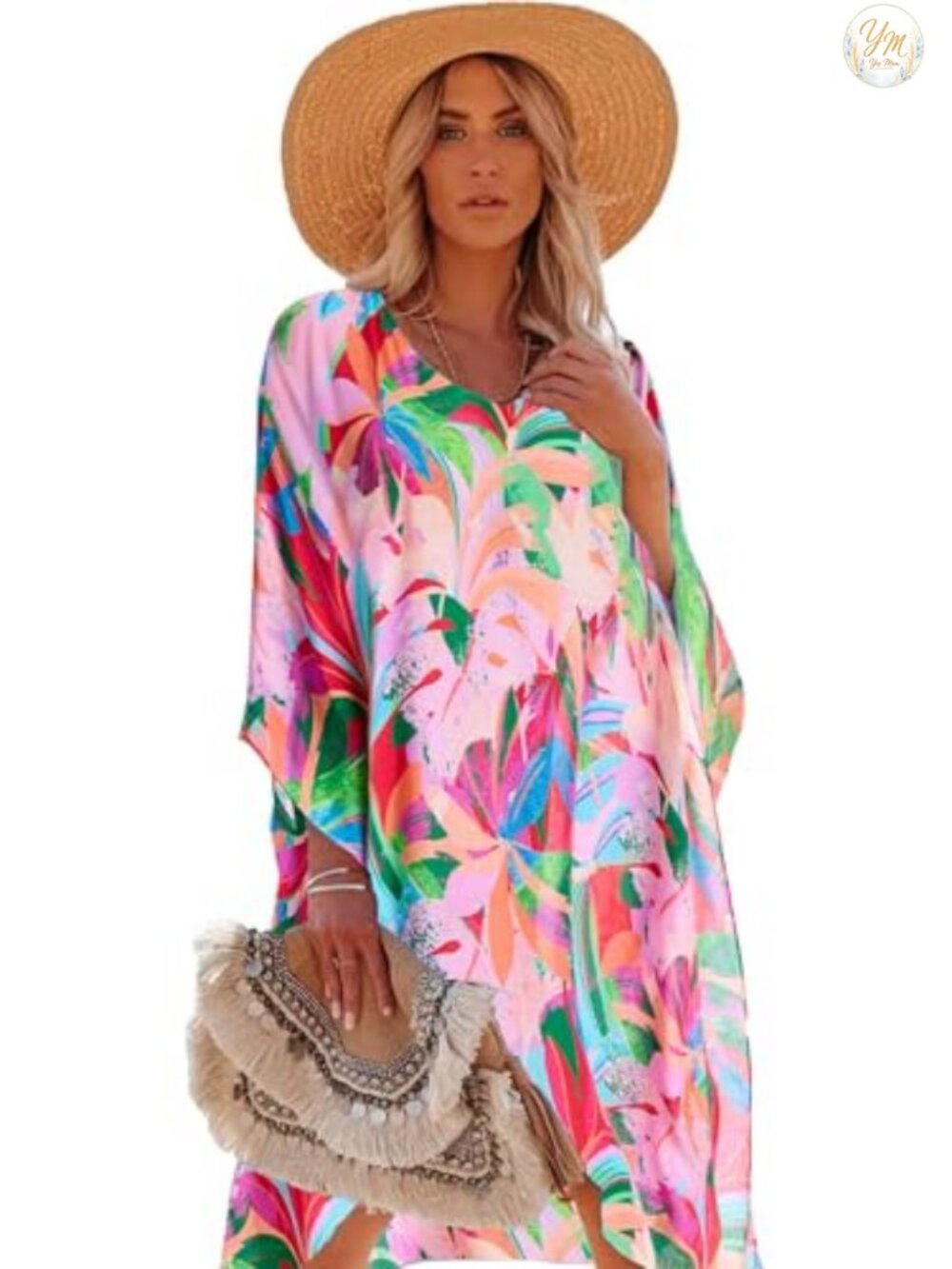 Viscose Kimono Swimsuit Cover Up Beach Kaftan Oversized